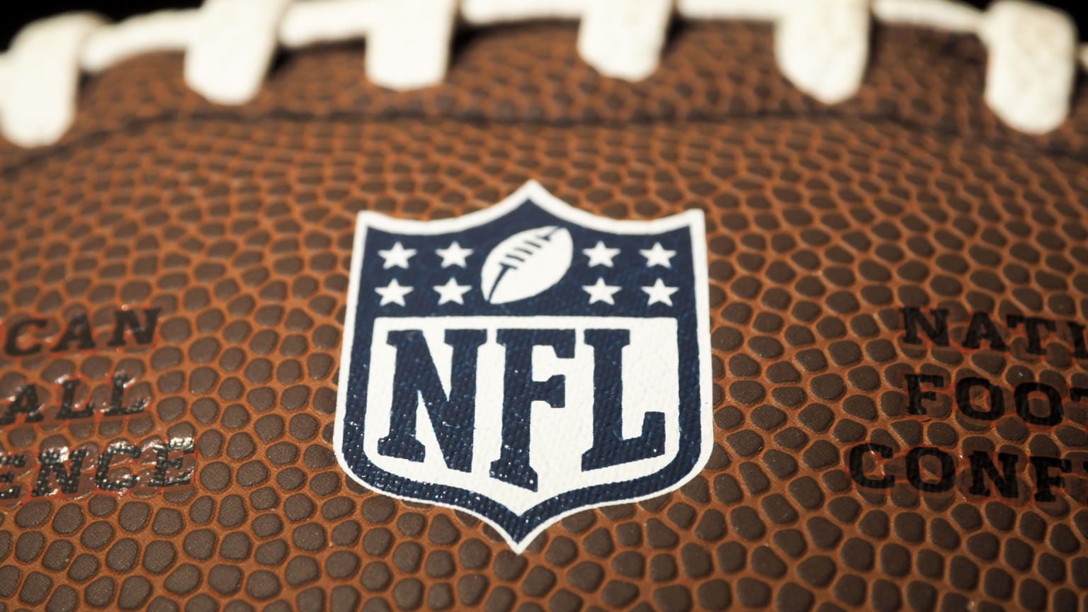 NFL football close up