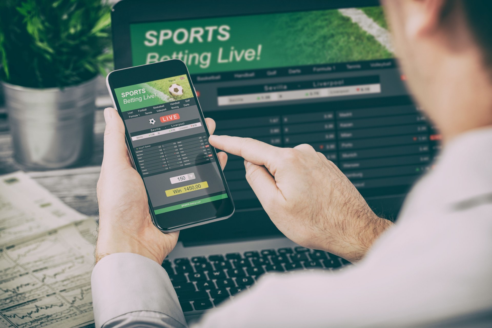 Person placing qualifying bet on matched betting website