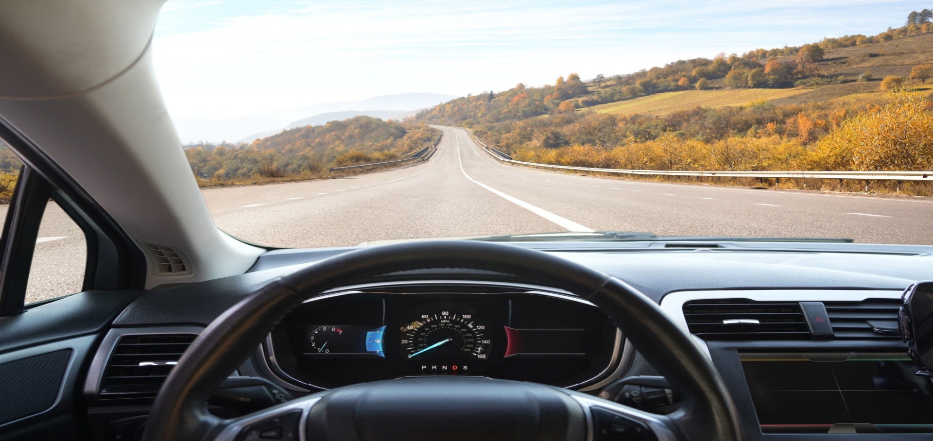 vehicle on open road