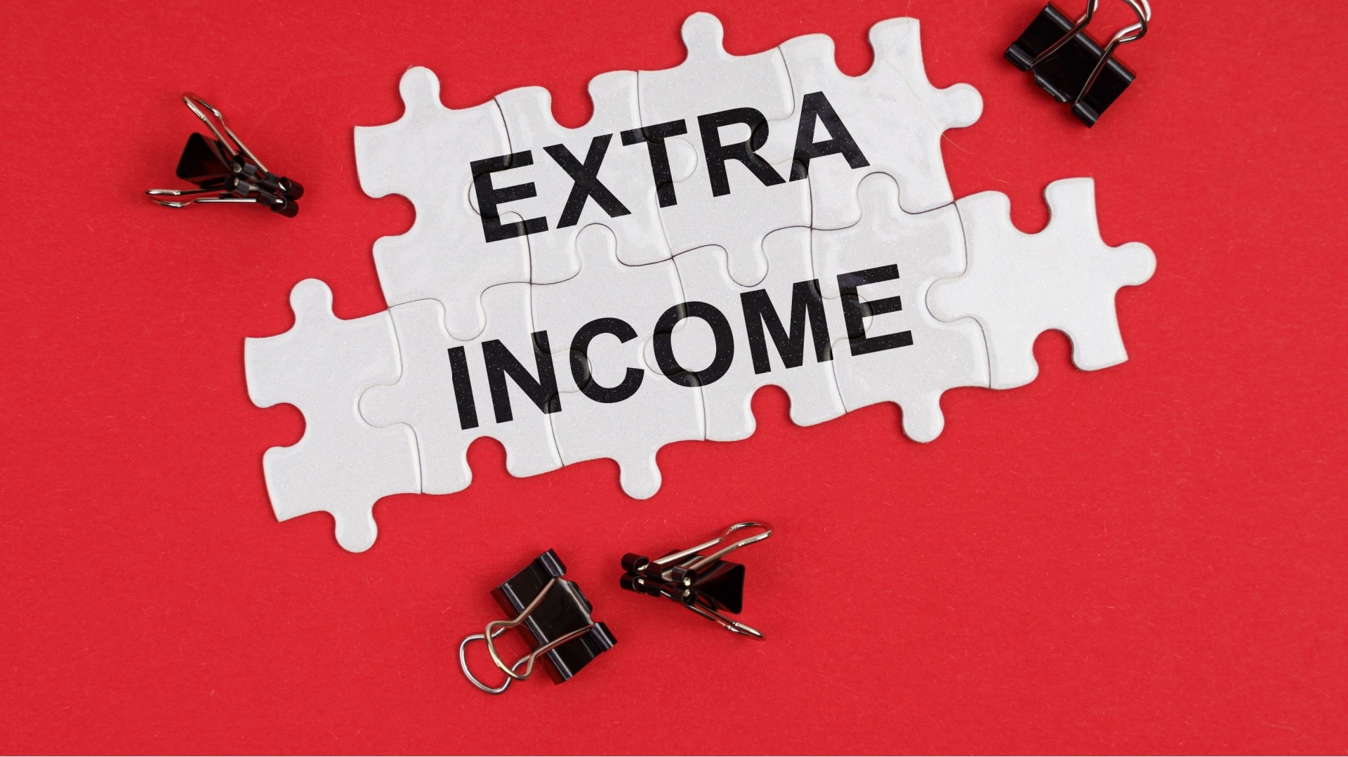 extra income graphic as puzzle pieces