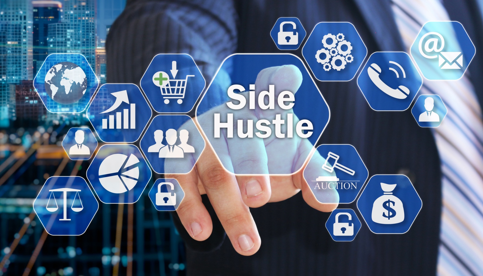 Side hustle infographic. 